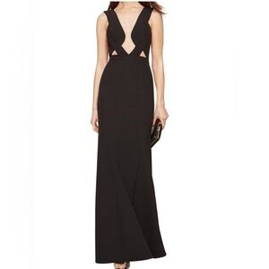 BCBG MaxAzria 'Lulu' Mesh Maxi Gown Black
